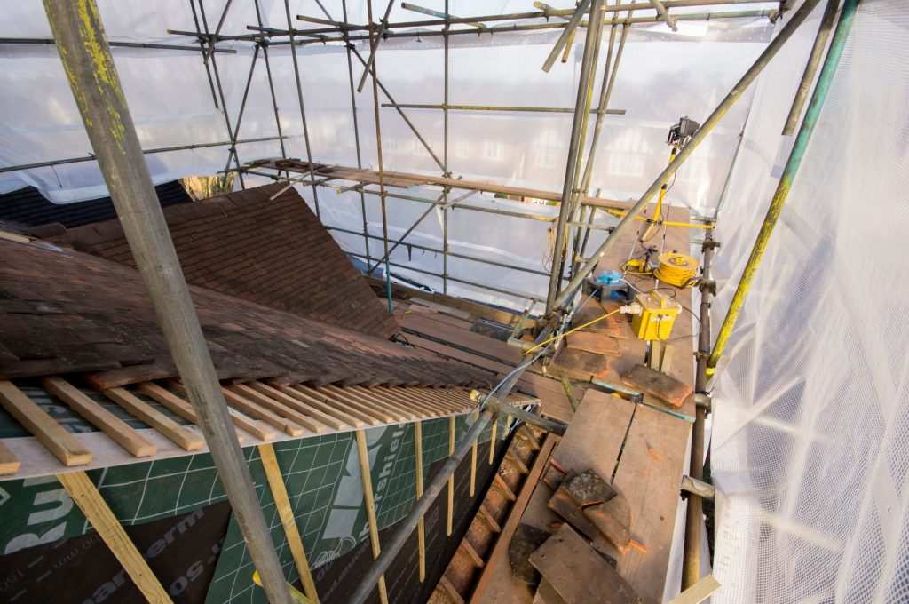 Temporary Roofing over House